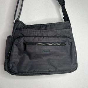 Infinity Collection Lug Gunmetal Dark Gray Shimmy Crossbody Purse Bag Wide Strap